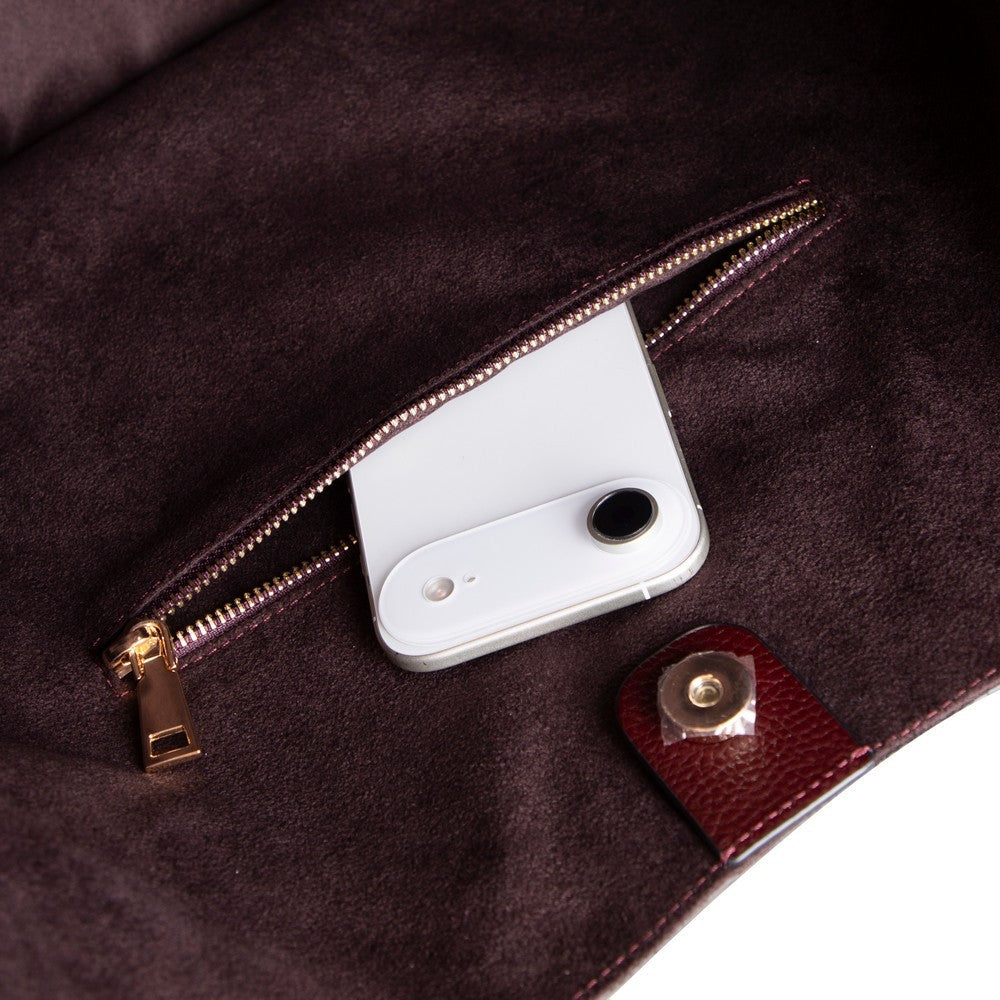 Carina, Süet Deri Kadın Çantası, Omuz Askılı