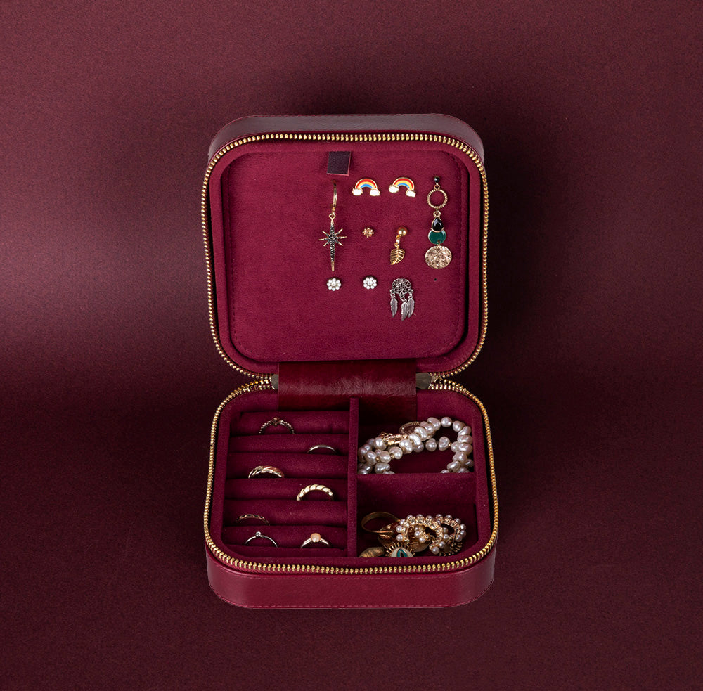 Amanda Hakiki Deri Takı Kutusu, Large