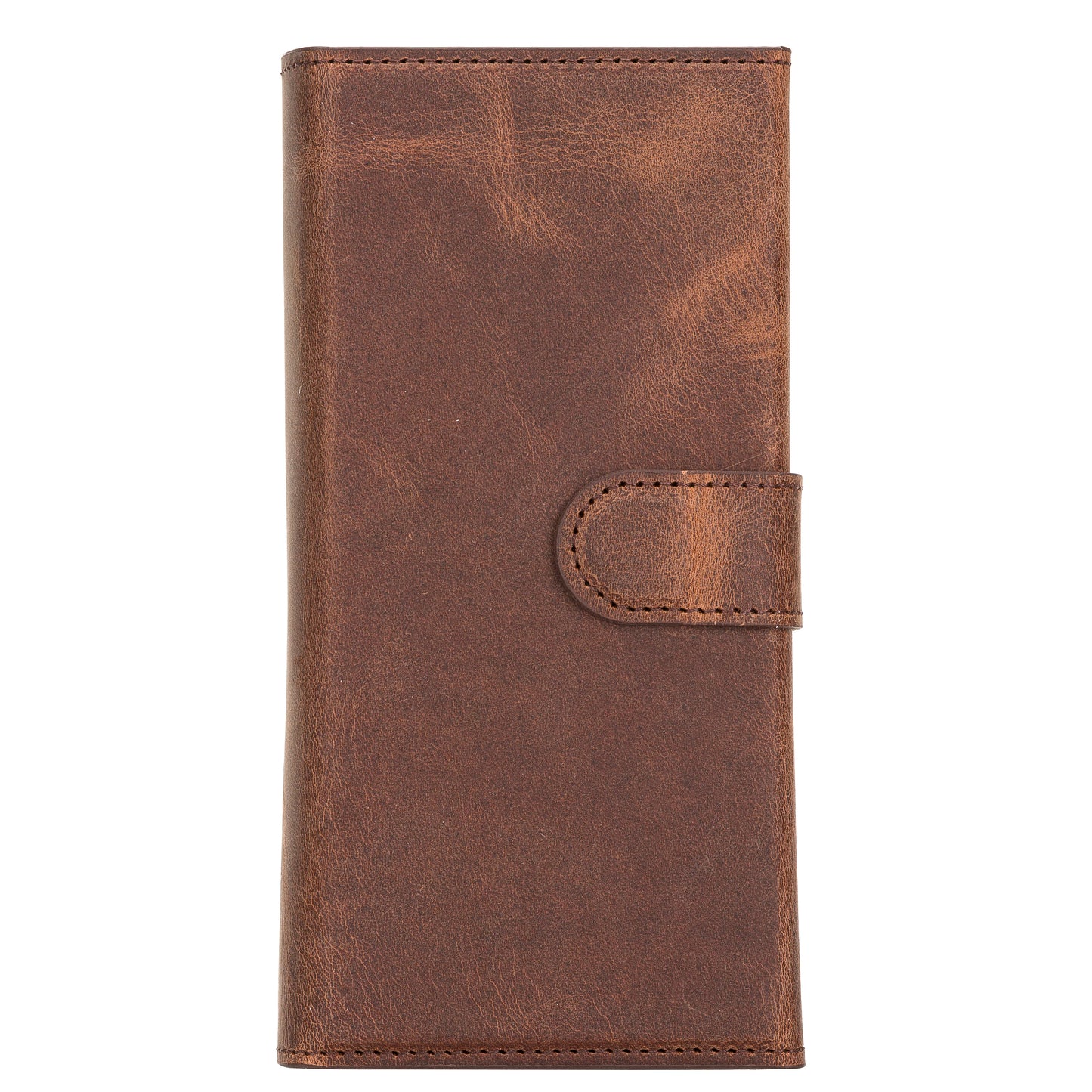 Santa, Samsung Galaxy S21 Plus Hakiki Deri Kılıf, Çıkarılabilir Kapak, Cüzdan