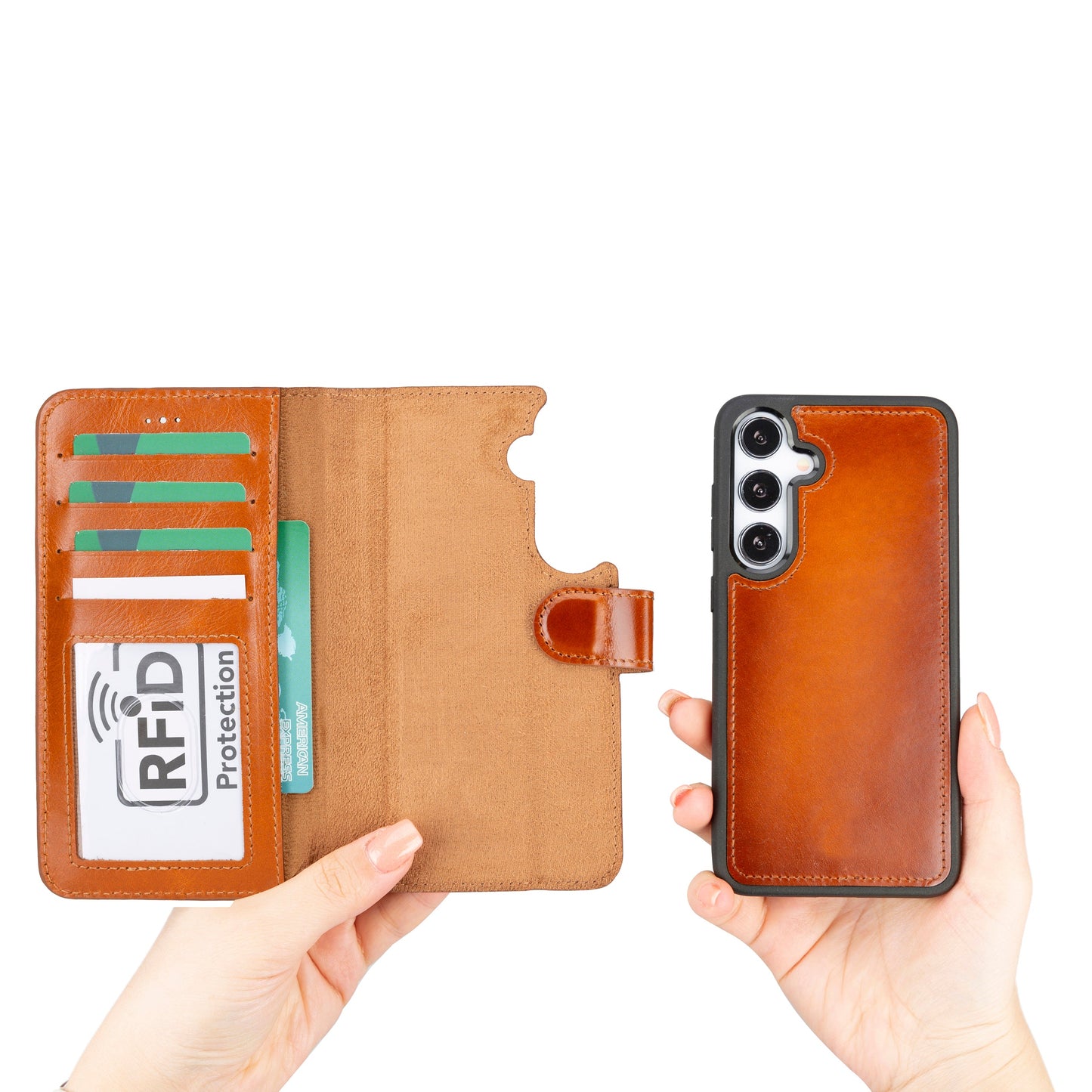 Magic Samsung Galaxy S24 Leather Detachable Wallet Case