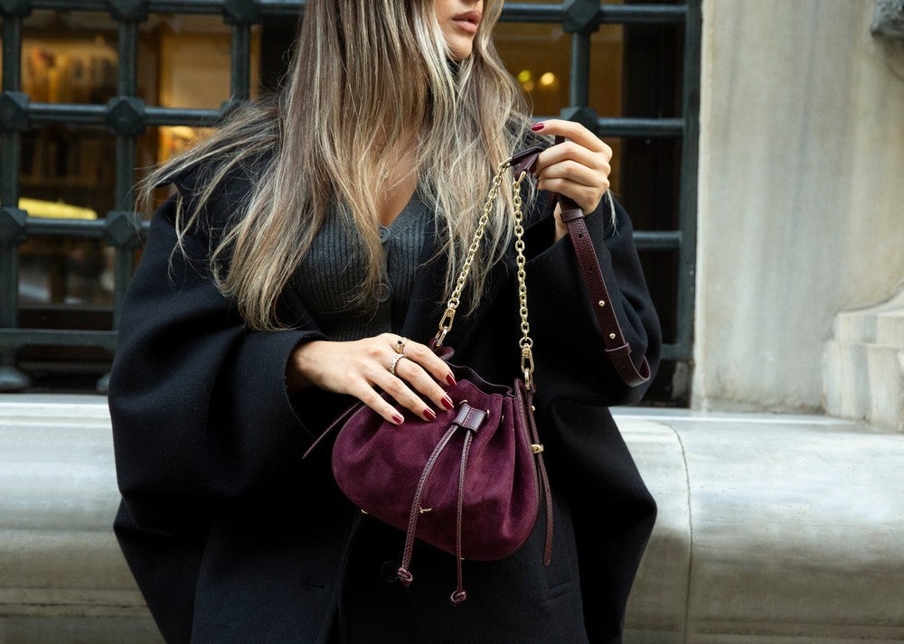 Valentina, Süet Deri Kadın Çantası