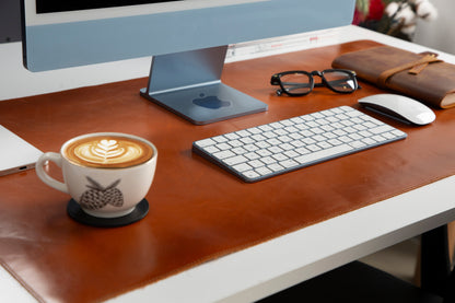 Natural Leather Desk Mat (37 cm x 80 cm)