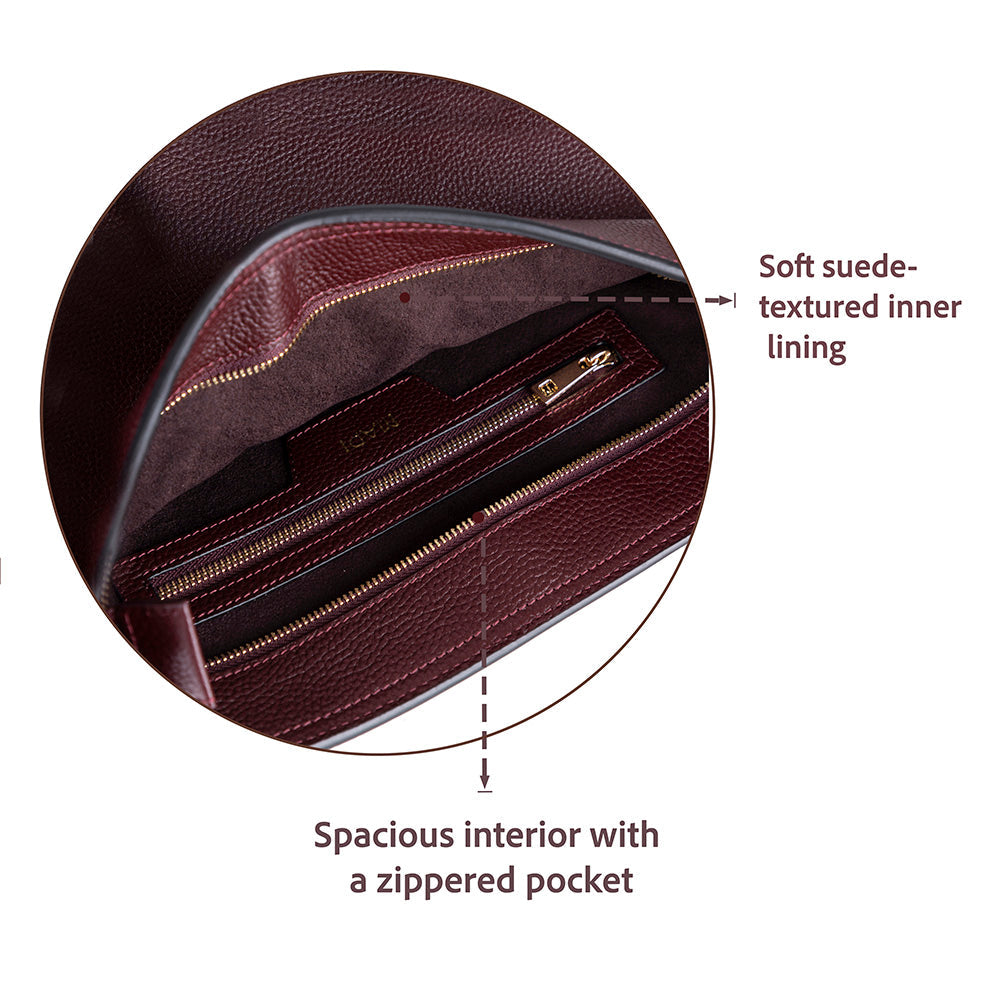 Elena, Hakiki Deri Kadın Çantası, Omuz Askılı