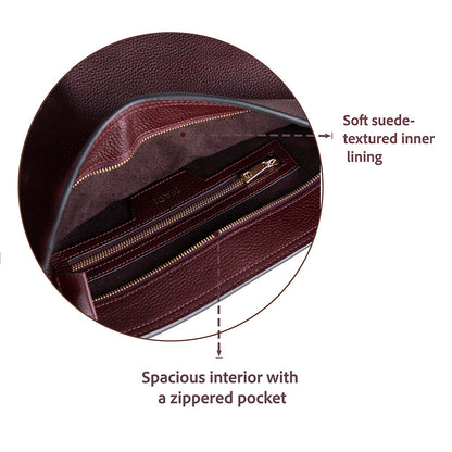 Elena, Hakiki Deri Kadın Çantası, Omuz Askılı