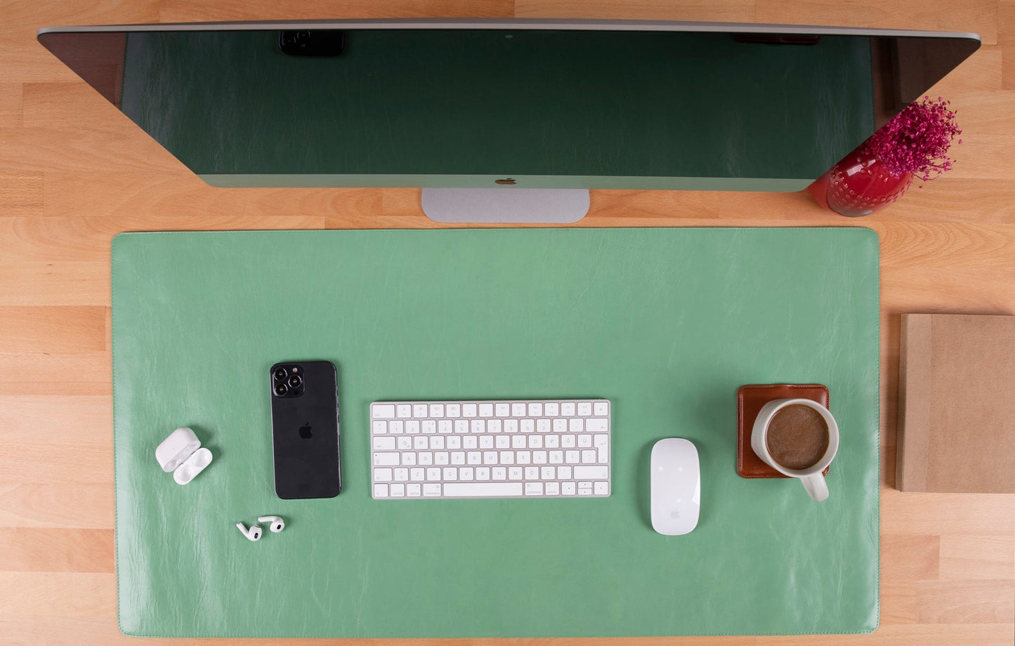 Natural Leather Desk Mat (37 cm x 80 cm)