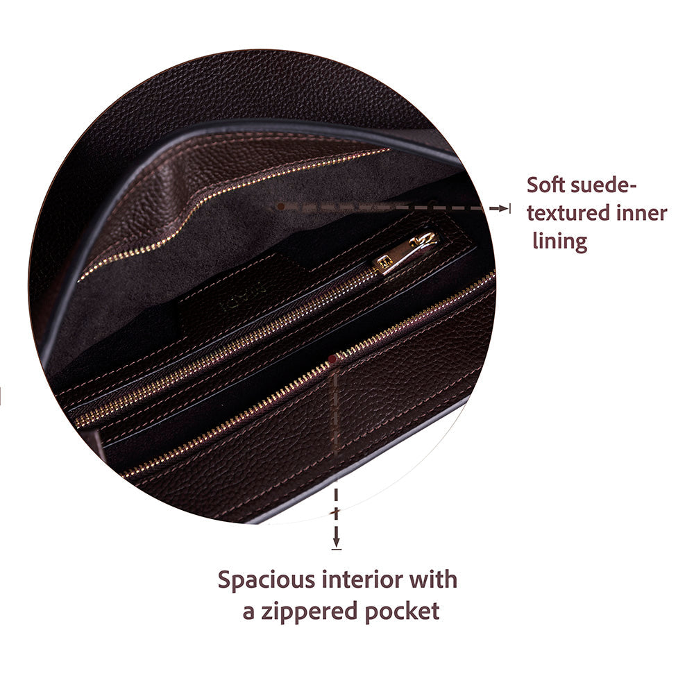 Elena, Hakiki Deri Kadın Çantası, Omuz Askılı