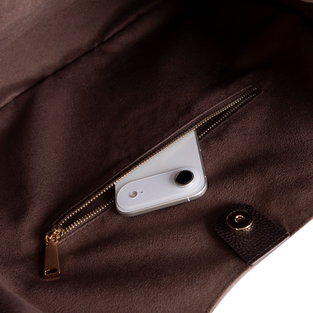 Carina, Süet Deri Kadın Çantası, Omuz Askılı