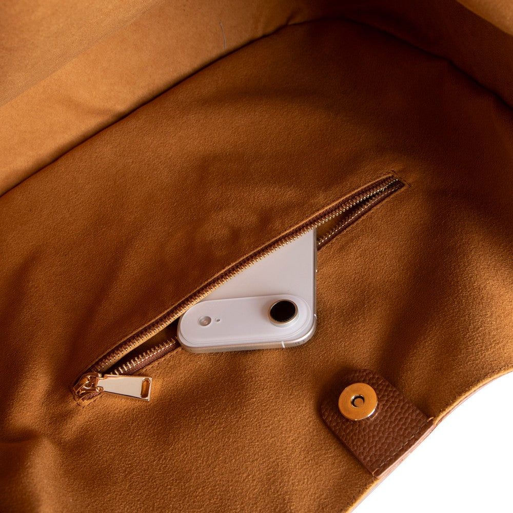 Carina, Süet Deri Kadın Çantası, Omuz Askılı