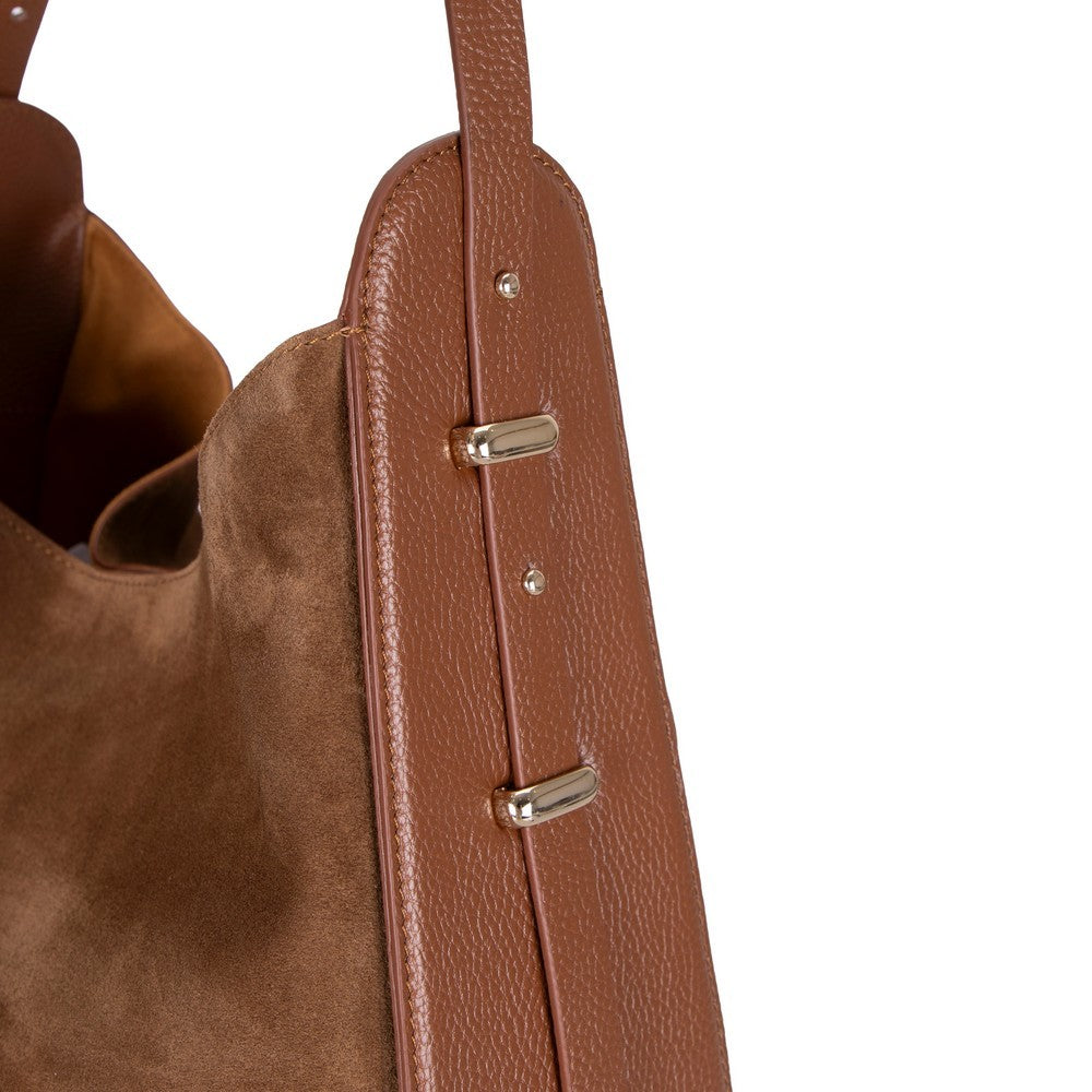 Carina, Süet Deri Kadın Çantası, Omuz Askılı