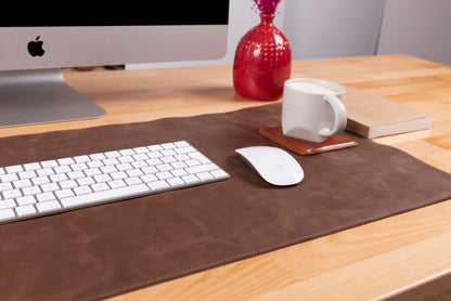 Natural Leather Desk Mat (37 cm x 80 cm)