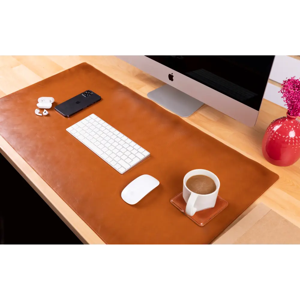 Natural Leather Desk Mat (37 cm x 80 cm)