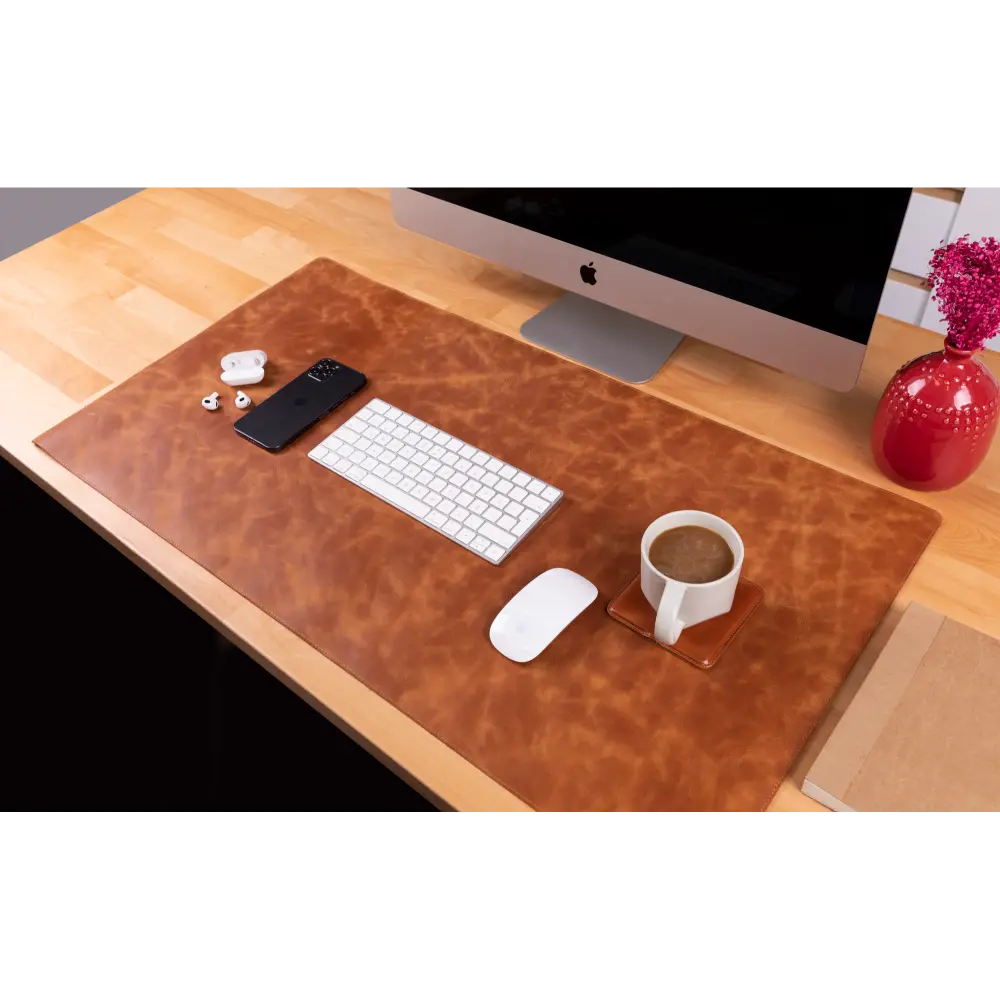 Natural Leather Desk Mat (37 cm x 80 cm)