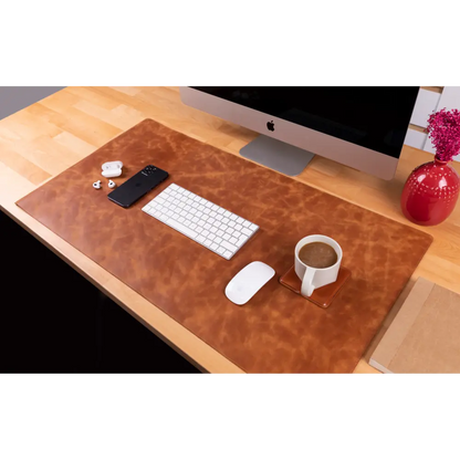 Natural Leather Desk Mat (37 cm x 80 cm)