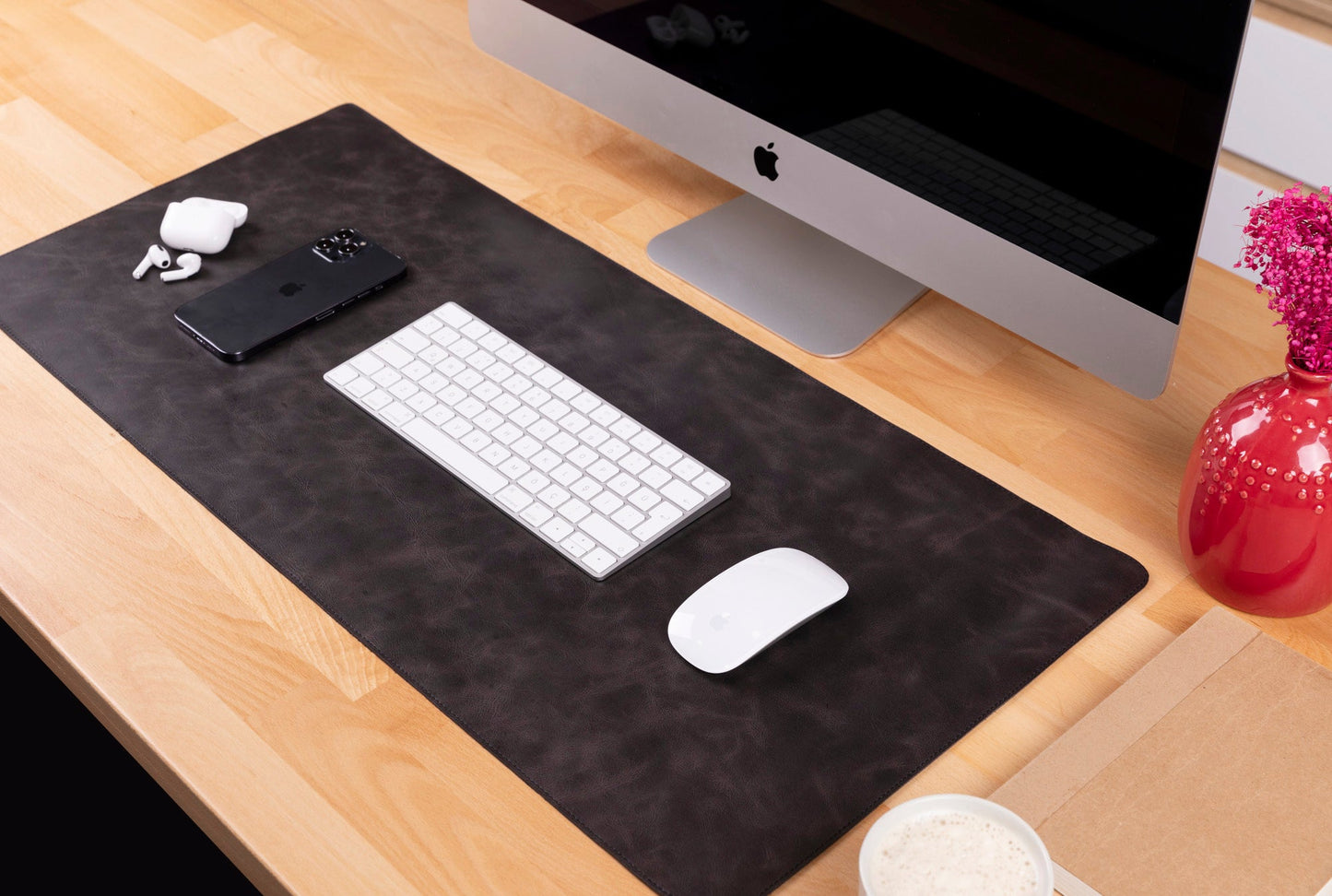 Natural Leather Desk Mat (37 cm x 80 cm)
