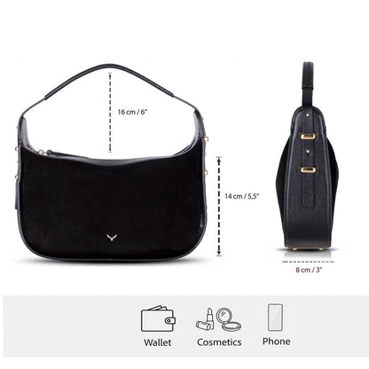 Dolcezza, Süet Deri Kadın Çantası, Omuz Askılı