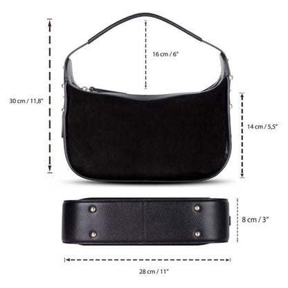 Dolcezza, Süet Deri Kadın Çantası, Omuz Askılı