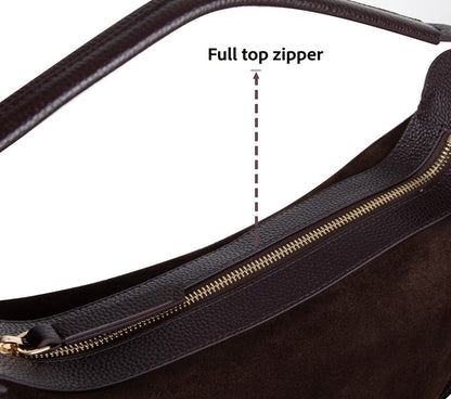 Dolcezza, Süet Deri Kadın Çantası, Omuz Askılı