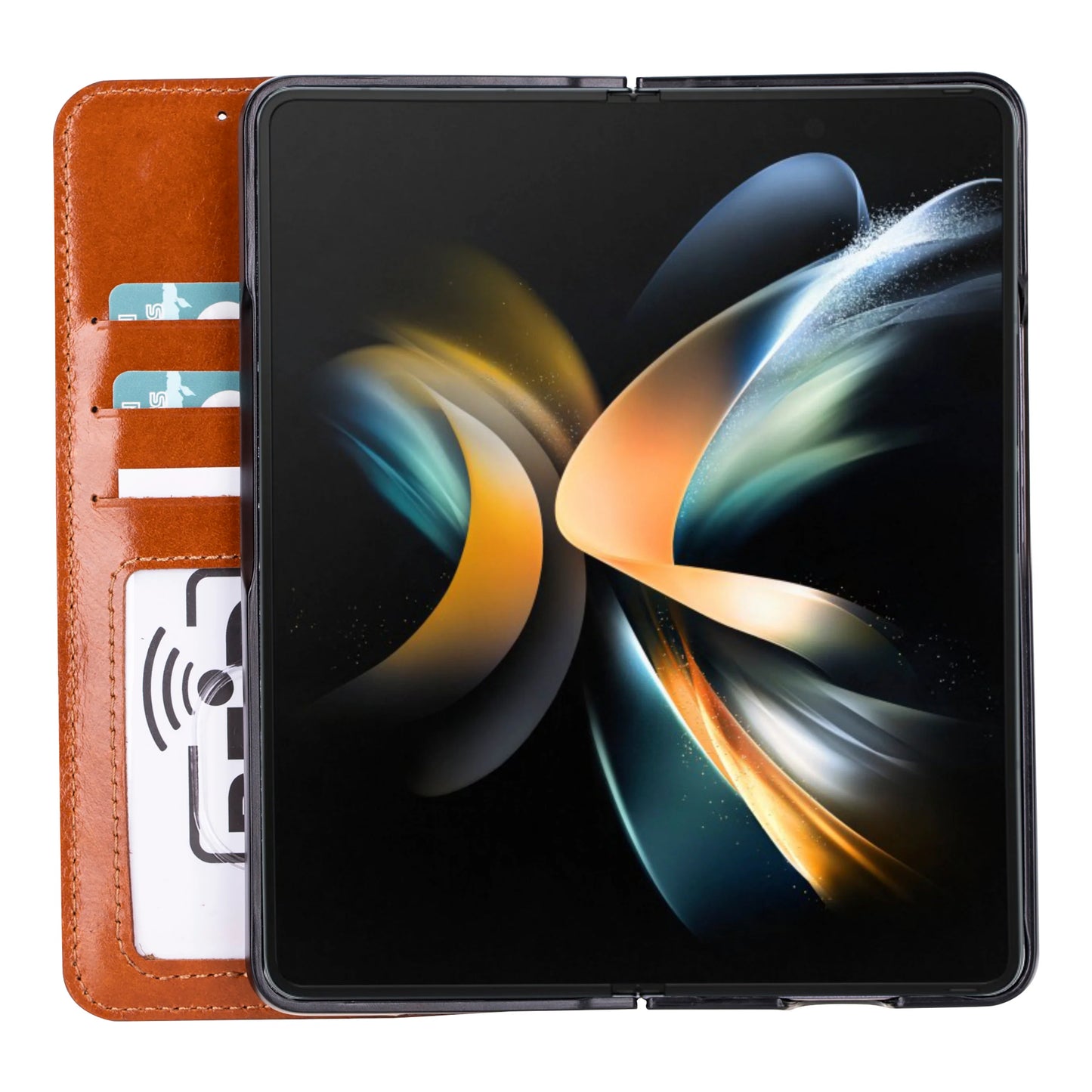 Wallet ID, Hakiki Deri Folio Kılıf – Google Pixel 10 Pro Fold Uyumlu, Kartlıklı ve Manyetik Kapaklı Tasarım