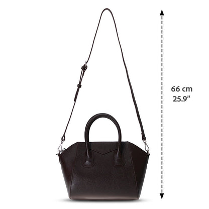 Lorenza, Hakiki Deri Kadın Omuz Çantası, Taşınabilir El Çantası, Medium