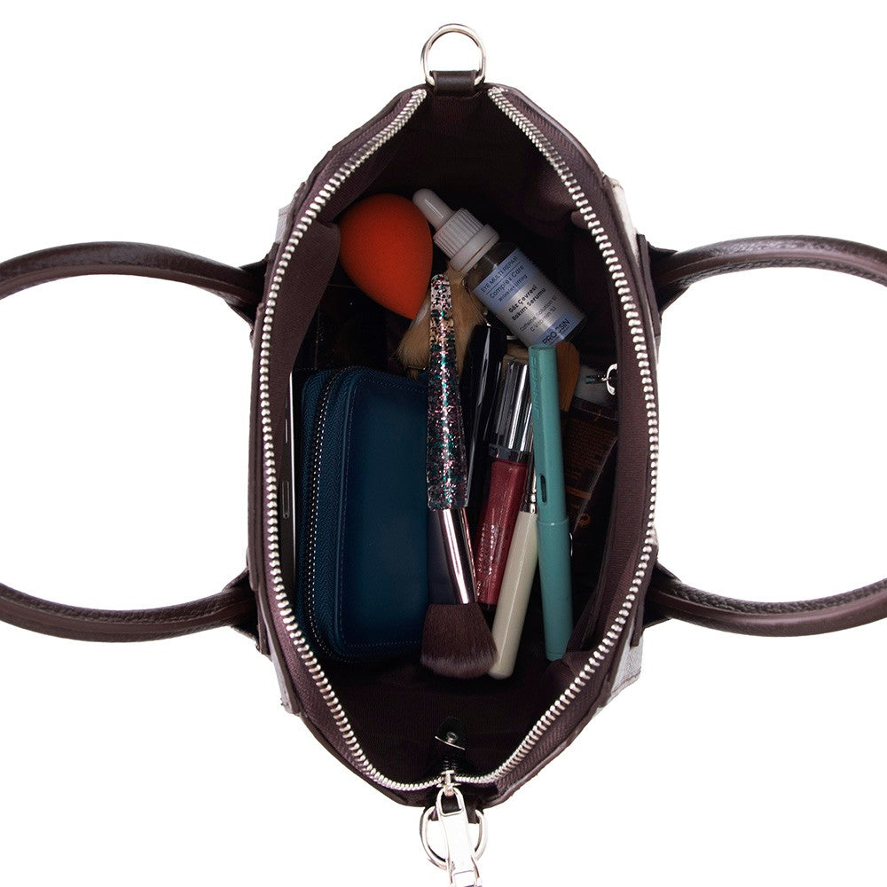 Lorenza, Hakiki Deri Kadın Omuz Çantası, Taşınabilir El Çantası, Medium