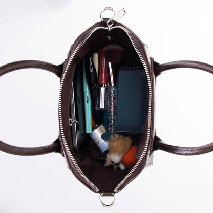 Lorenza, Hakiki Deri Kadın Omuz Çantası, Taşınabilir El Çantası, Small