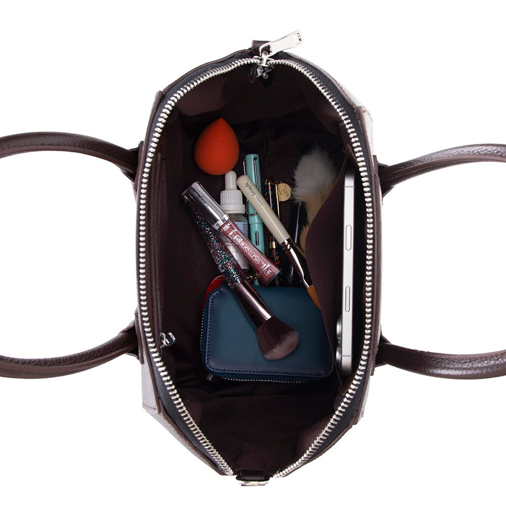 Lorenza, Hakiki Deri Kadın Omuz Çantası, Taşınabilir El Çantası, Small