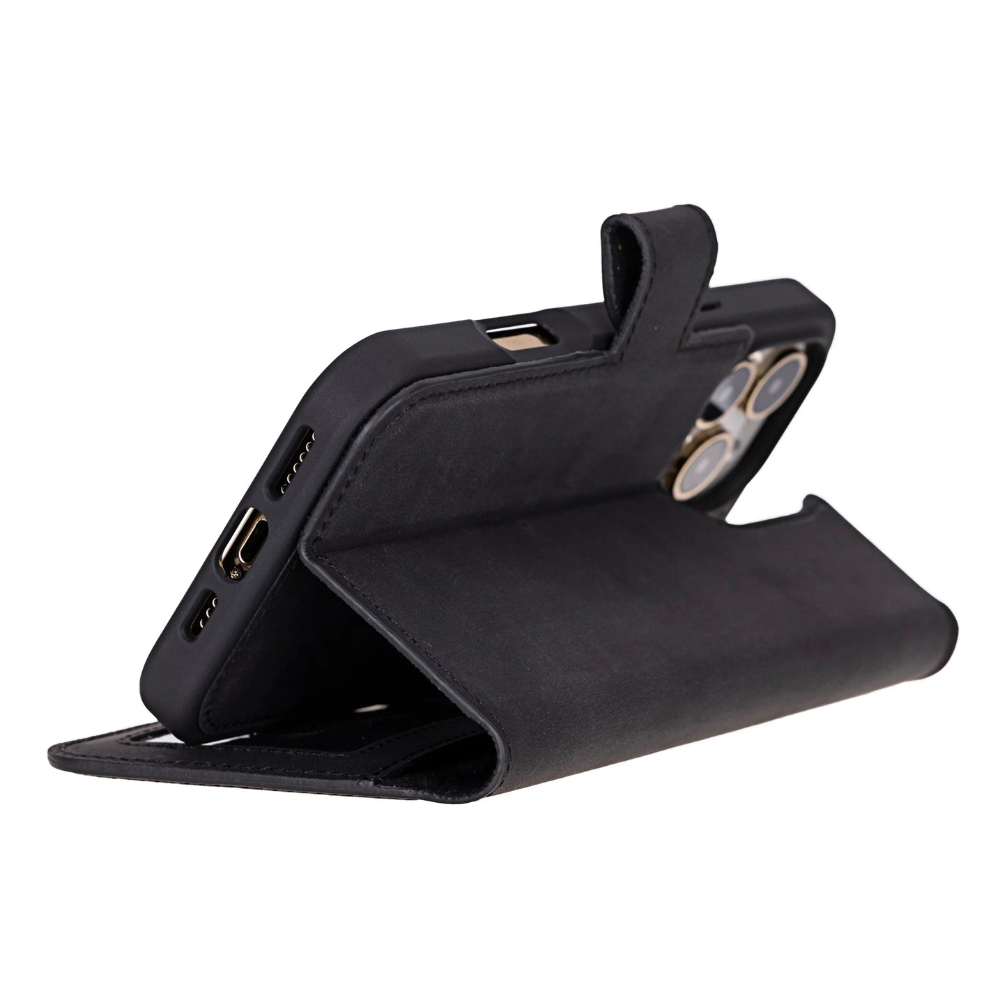 Liluri, Hakiki Deri iPhone 16 Pro Max MagSafe Uyumlu Ayrılabilir Cüzdanlı Kılıf – Manyetik ve Kartlıklı Tasarım