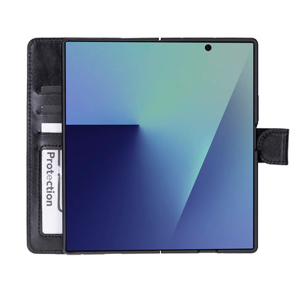 Wallet ID, Hakiki Deri Samsung Galaxy Z Fold7 Folio Kılıf – Kartlıklı, Manyetik ve Premium Tasarım