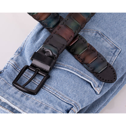 Vista Örgü Hakiki Deri Erkek Kemer