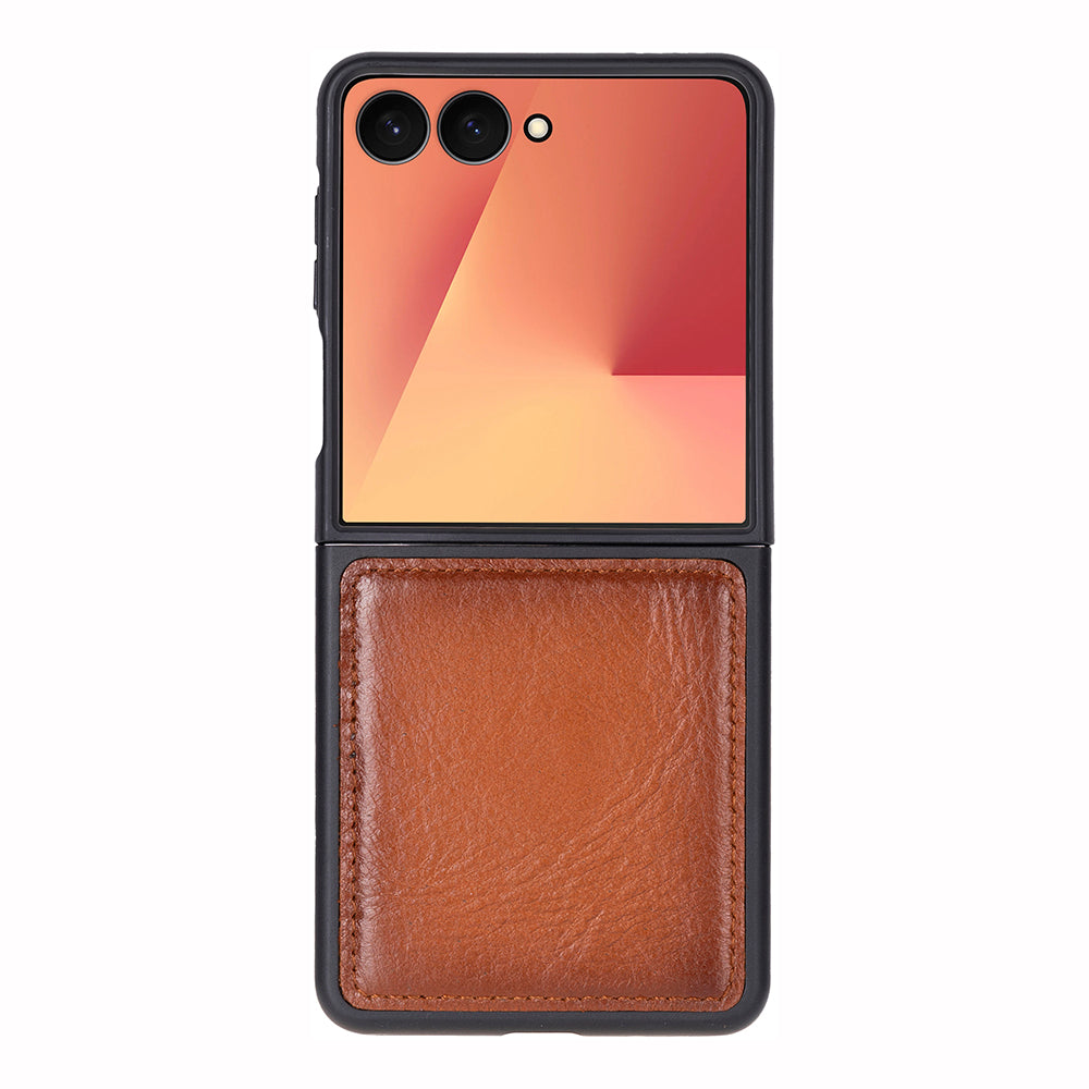 Flex Cover, Samsung Z Flip 7 ile Uyumlu Hakiki Deri Kılıf