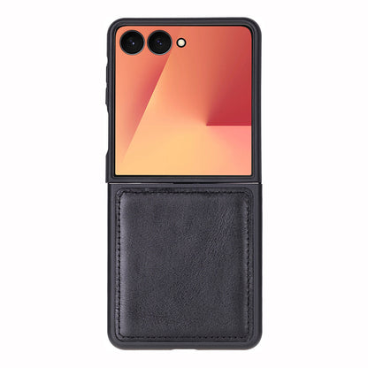 Flex Cover, Samsung Z Flip 7 ile Uyumlu Hakiki Deri Kılıf