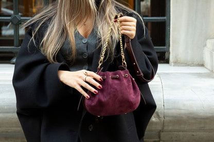 Valentina, Süet Deri Kadın Çantası