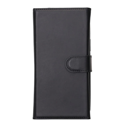 Santa, iPhone 13 Pro Max Hakiki Deri Kılıf, Çıkarılabilir Kapak, Cüzdan