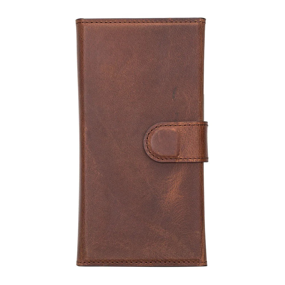 Santa, iPhone 13 Pro Hakiki Deri Kılıf, Çıkarılabilir Kapak, Cüzdan