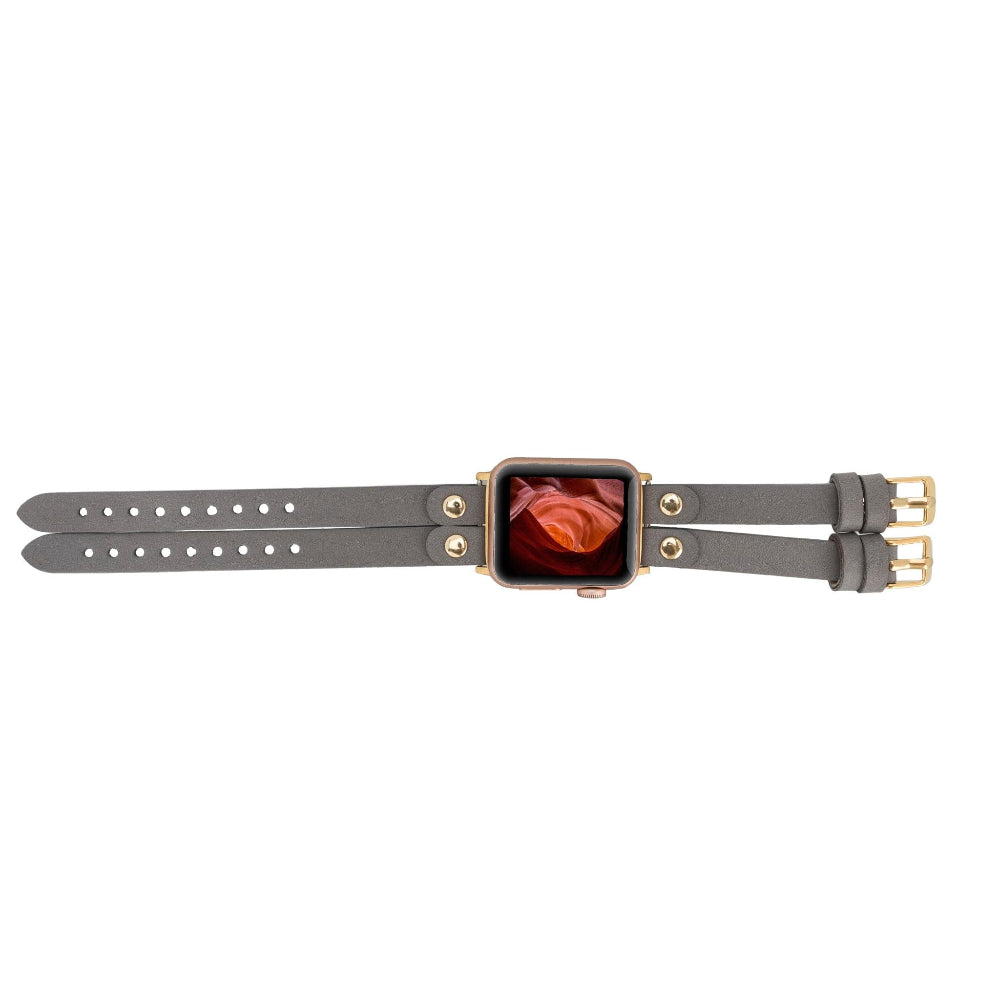 Durham Ely Apple Watch Leather Straps ERC3 / Silver