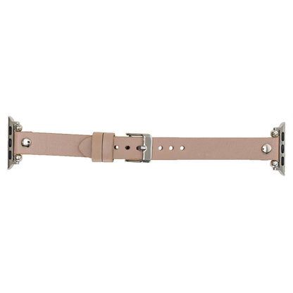 Leather Apple Watch Bands - Ferro Silver Trok Style