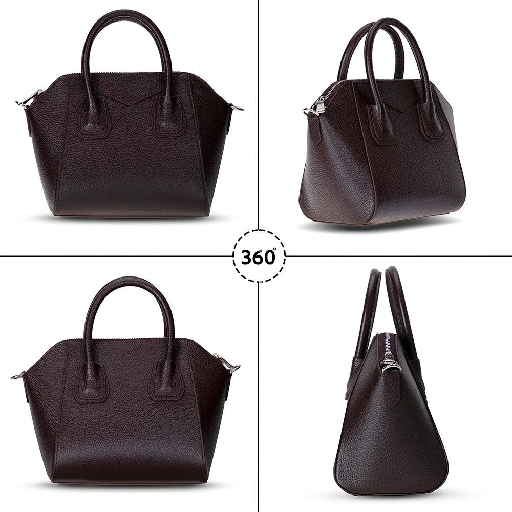 Lorenza, Hakiki Deri Kadın Omuz Çantası, Taşınabilir El Çantası, Small
