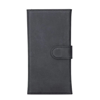 Santa, Samsung Galaxy S22 Plus Hakiki Deri Kılıf, Çıkarılabilir Kapak, Cüzdan