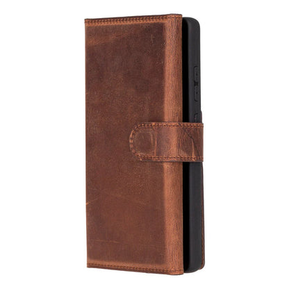 Santa, Samsung Galaxy S25 Ultra Hakiki Deri Kılıf, Çıkarılabilir Kapak, Cüzdan